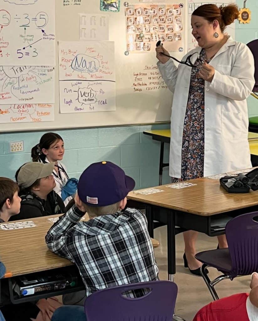 Fouke Elementary School Career Day, with UAMS Southwest resident, Breanne Hunley, DO