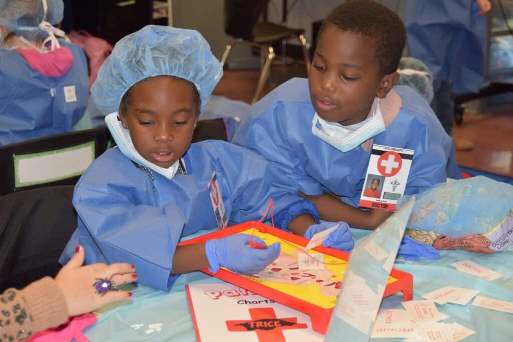 UAMS Southwest takes Operation Game activity to Edward D. Rice Renaissance Elementary Magnet School 