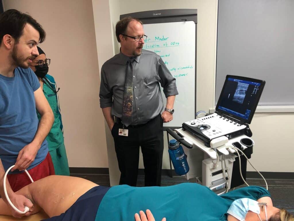 Point-of-Care Ultrasound Resident Skills Training with Dr Bryan Clardy, UAMS West Faculty