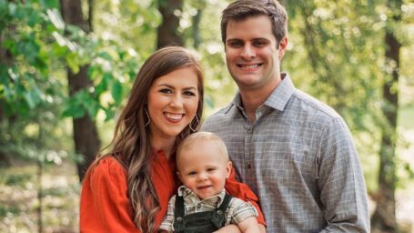 Chase Helm, MD with is wife and infant son.